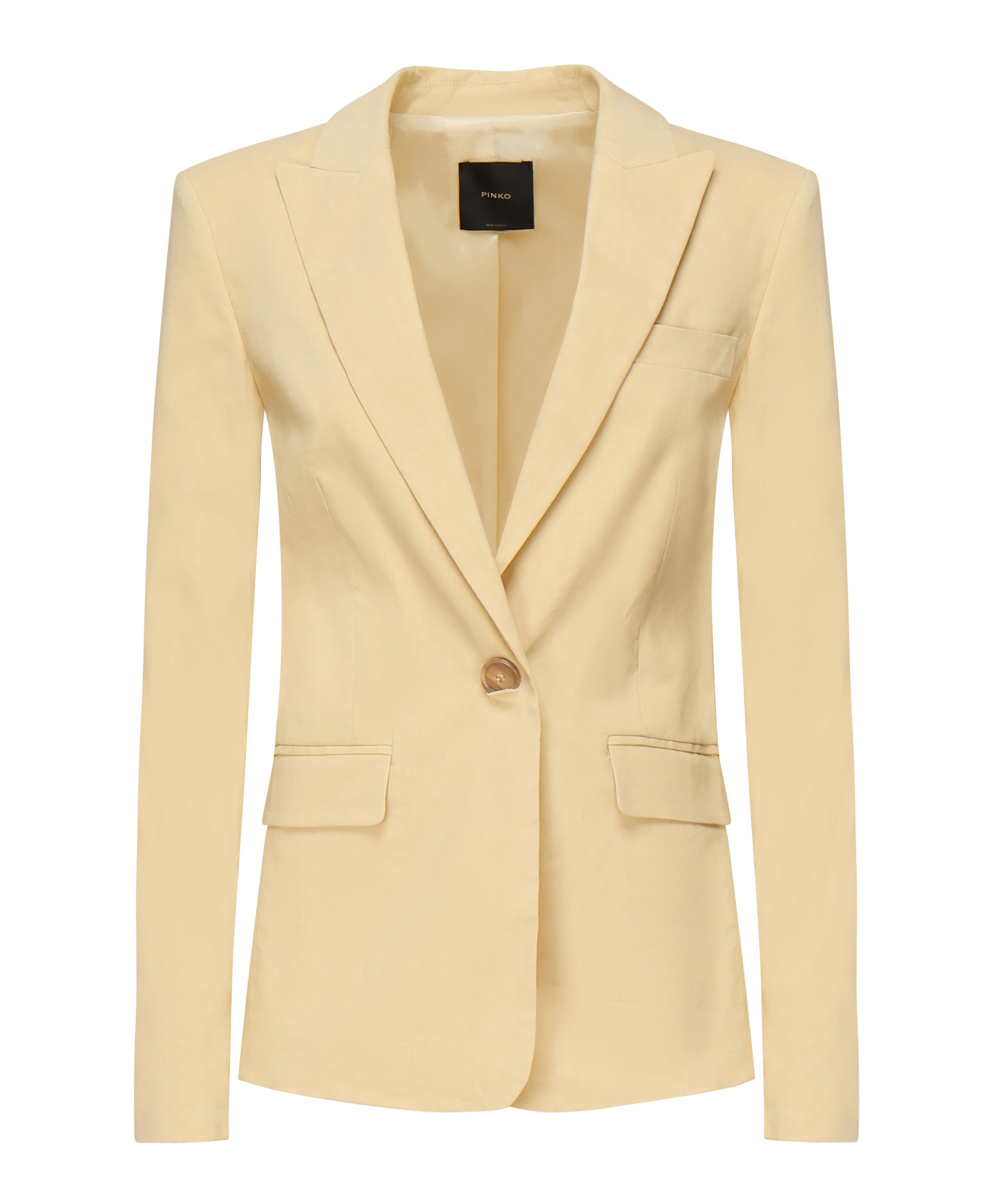 Blazer monopetto in lino 105057 A0IMC23 PINKO 