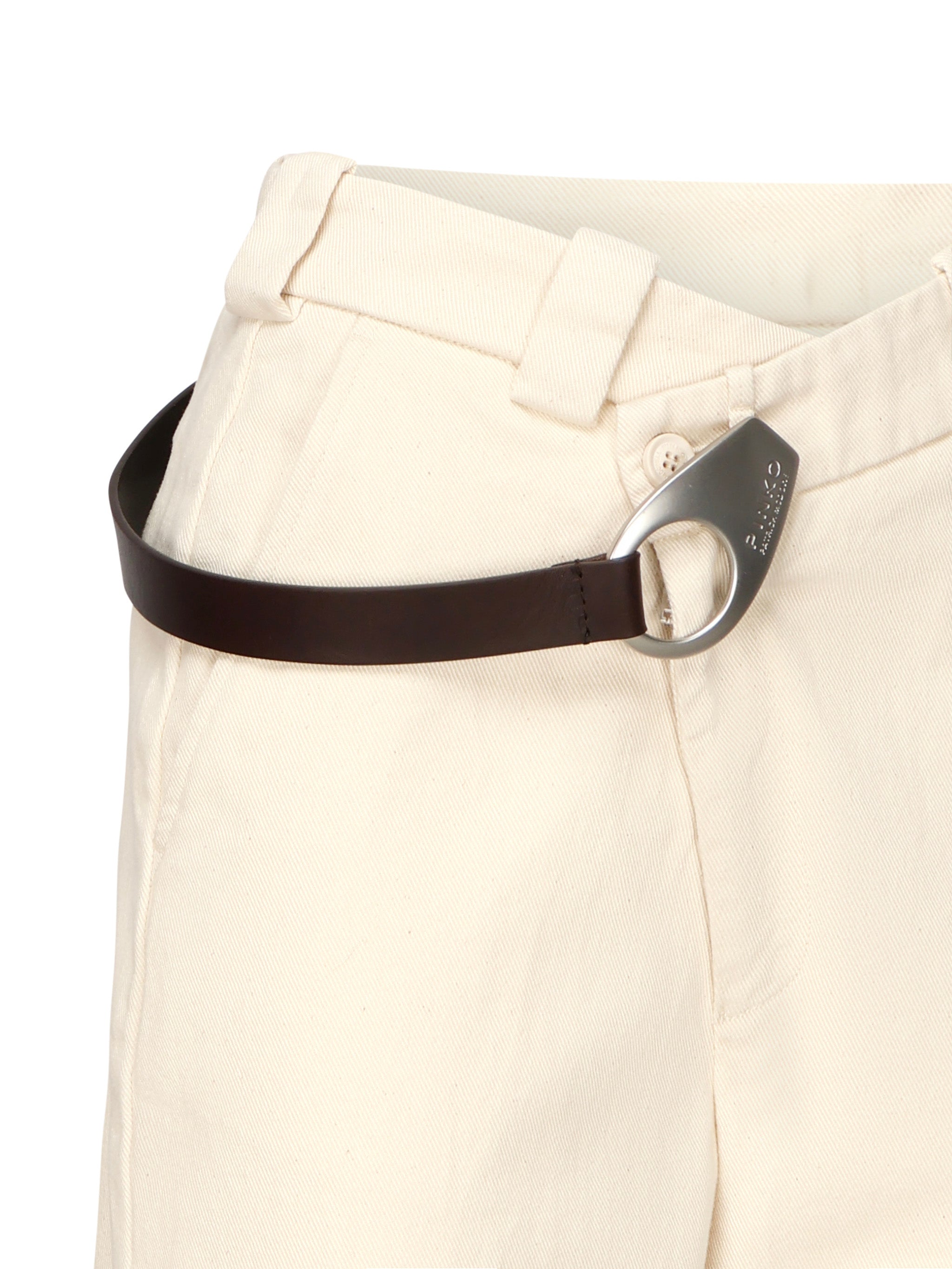 Pantaloni incrociati con cintura 105071 A2JPC21 PINKO 
