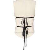 Gilet in drill di cotone 105072 A2JOC21 PINKO 