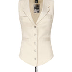 Gilet in drill di cotone 105072 A2JOC21 PINKO 