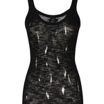 Canottiera a costine con strappi 105143 A2LPZ99 PINKO 