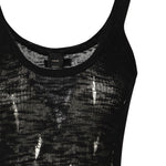 Canottiera a costine con strappi 105143 A2LPZ99 PINKO 