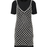 Abito t-shirt con paillettes 105144 A2LTZ99 PINKO 