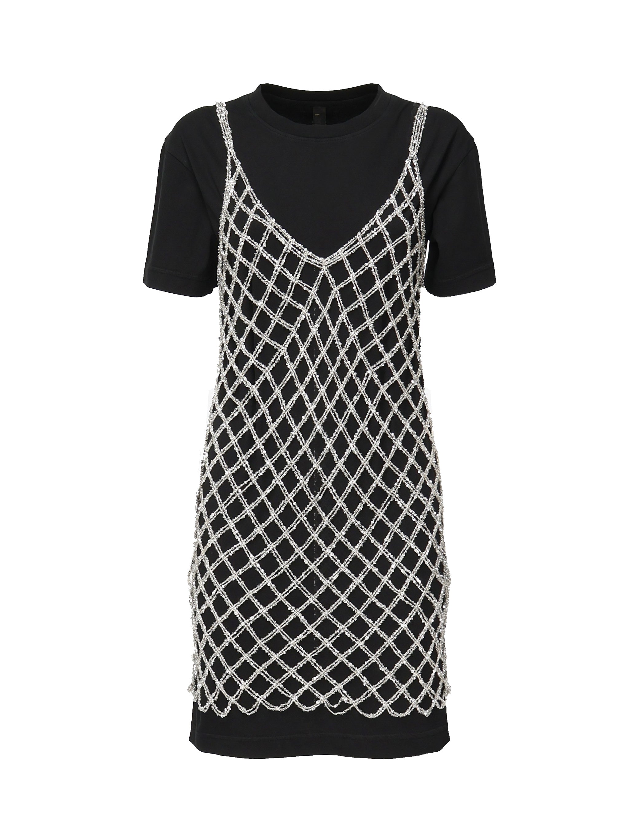 Abito t-shirt con paillettes 105144 A2LTZ99 PINKO 