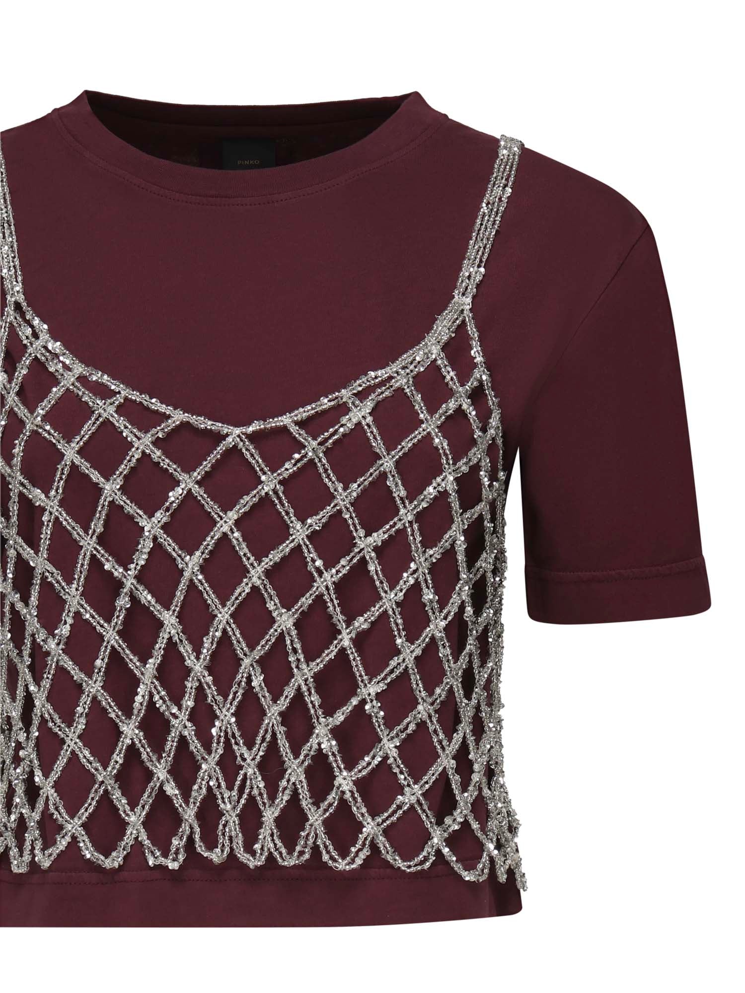 T-shirt cropped in cotone 105145 A2LTYI0 PINKO 