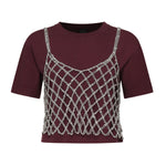 T-shirt cropped in cotone 105145 A2LTYI0 PINKO 
