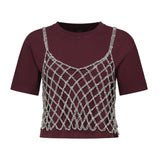 T-shirt cropped in cotone 105145 A2LTYI0 PINKO 