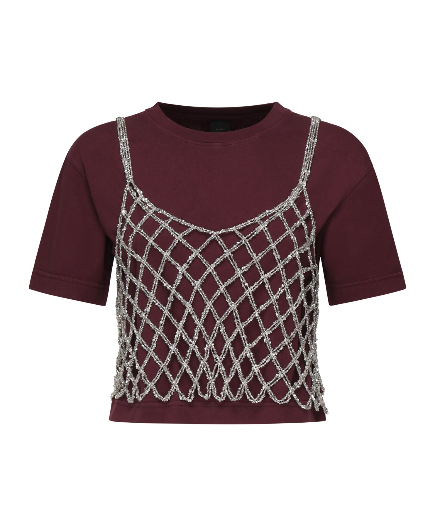 T-shirt cropped in cotone 105145 A2LTYI0 PINKO 