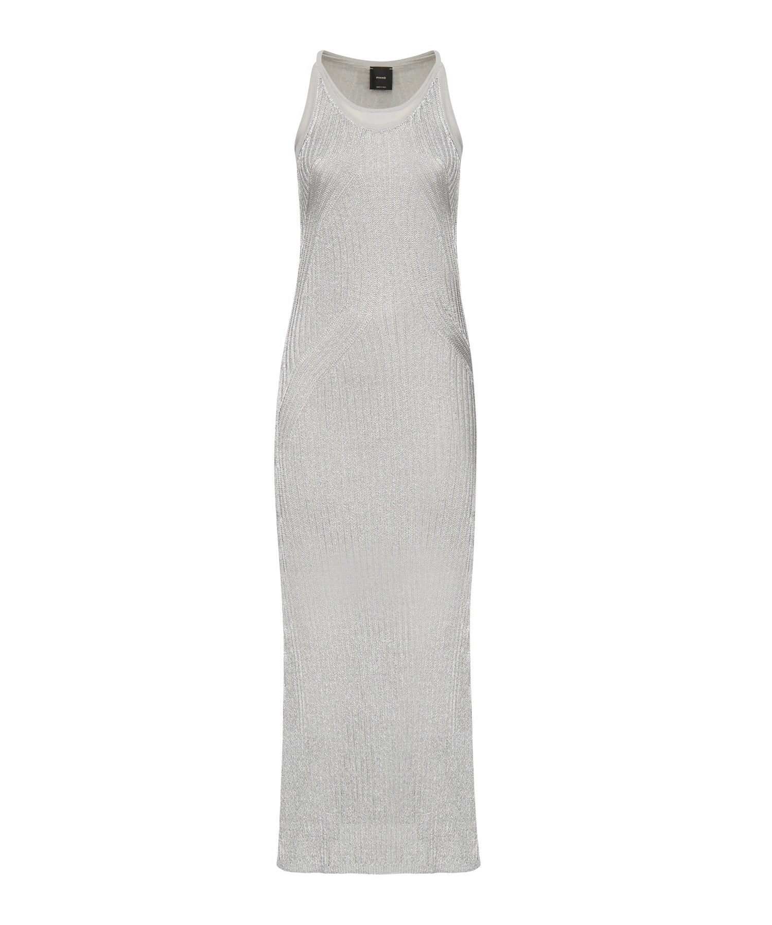 Vestito smanicato in maglia metallizzata 105146 A2LOI12 PINKO 
