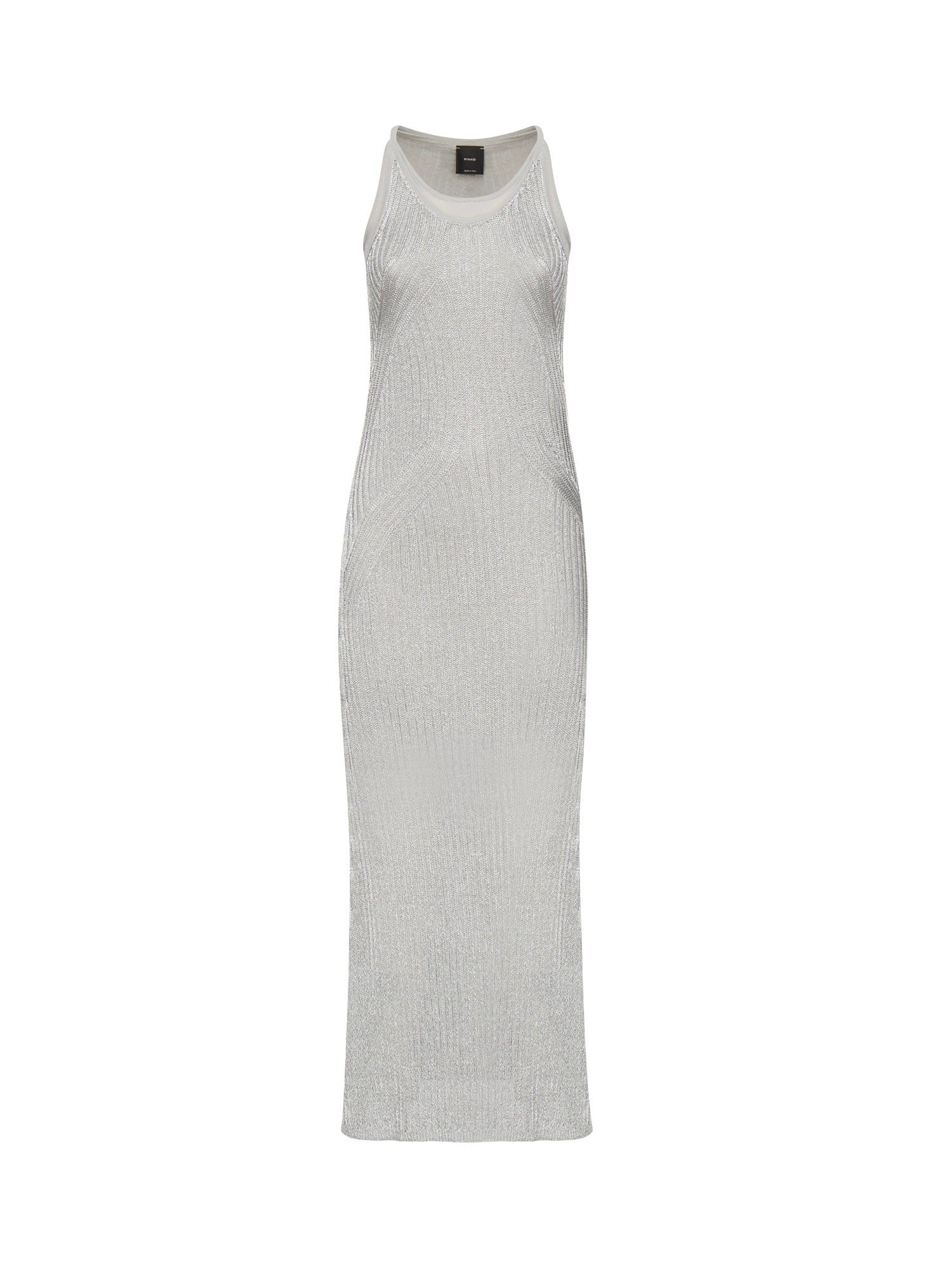 Vestito smanicato in maglia metallizzata 105146 A2LOI12 PINKO 