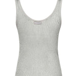 Canottiera in maglia metallizzata 105148 A2LOI12 PINKO 