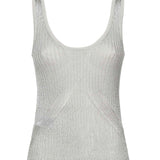 Canottiera in maglia metallizzata 105148 A2LOI12 PINKO 