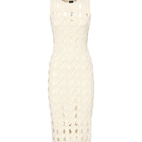 Abito midi in maglia traforata 105190 A2LWC00 PINKO 