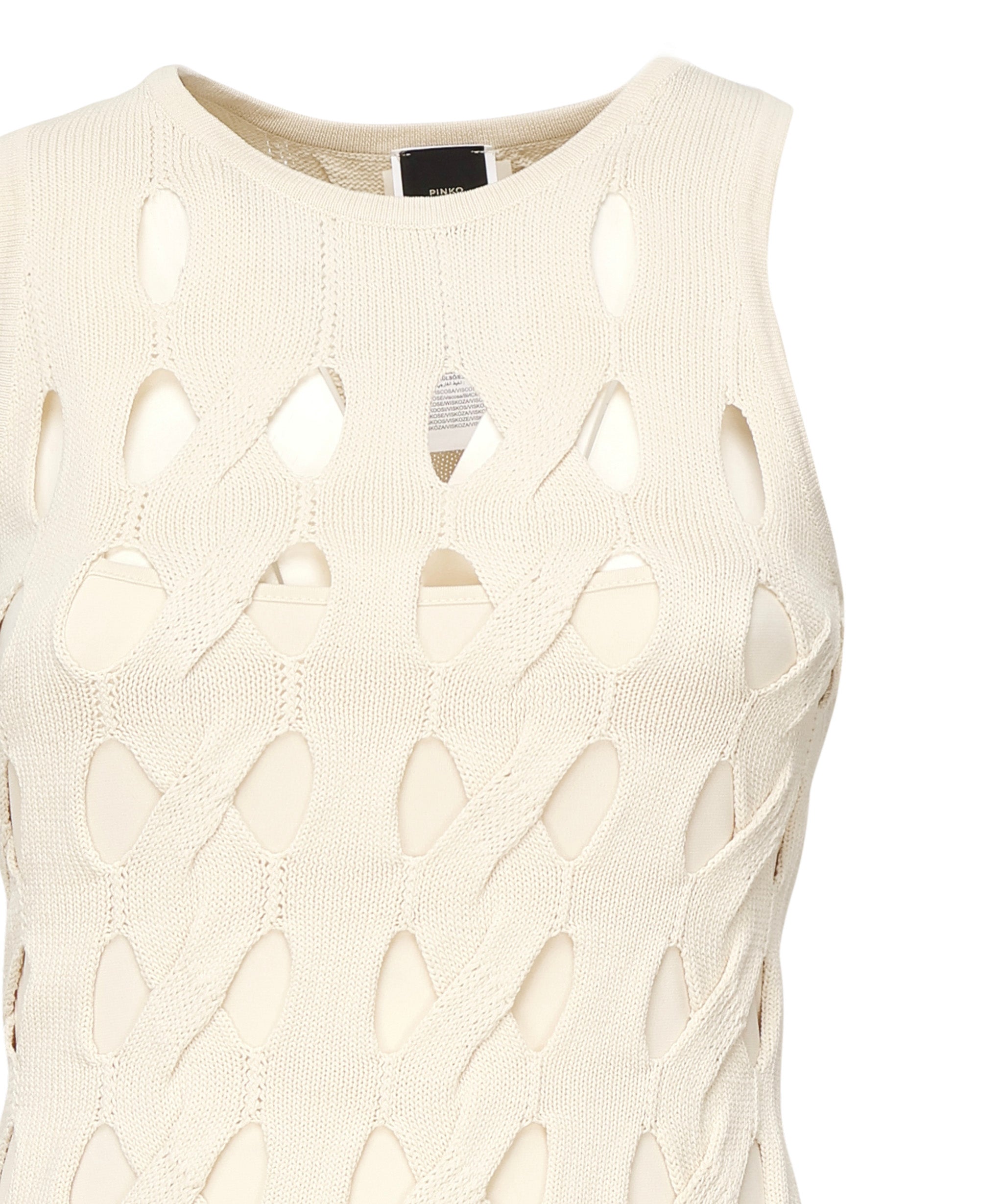 Abito midi in maglia traforata 105190 A2LWC00 PINKO 