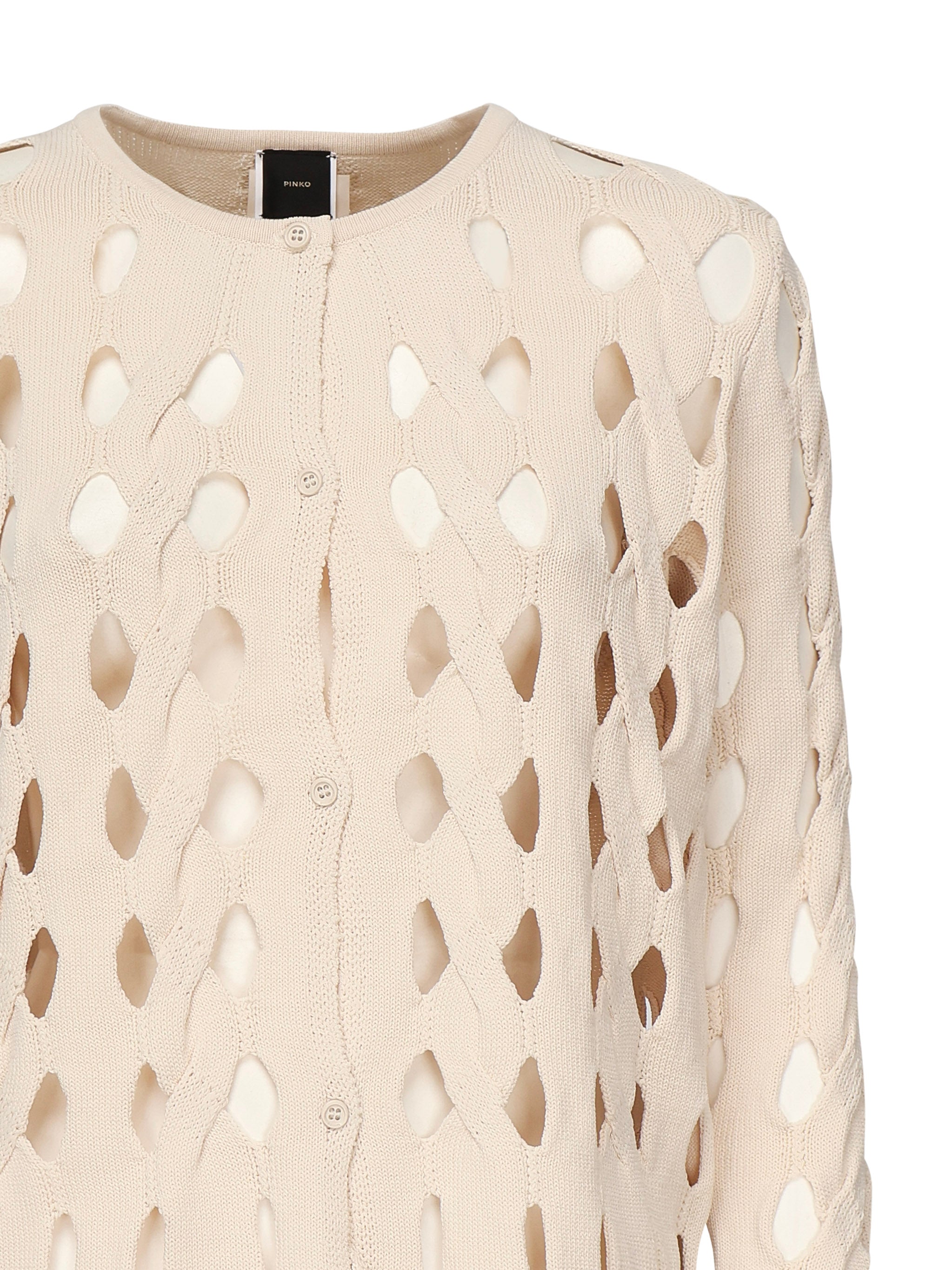 Cardigan in maglia traforata 105191 A2LWC00 PINKO 