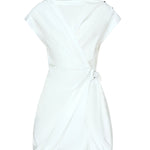 Mini abito in popeline con incrocio 105215 A2LDZ04 PINKO 