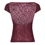 Maglia aderente in pizzo 105228 A2M5R62 PINKO 