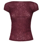 Maglia aderente in pizzo 105228 A2M5R62 PINKO 