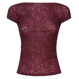Maglia aderente in pizzo 105228 A2M5R62 PINKO 