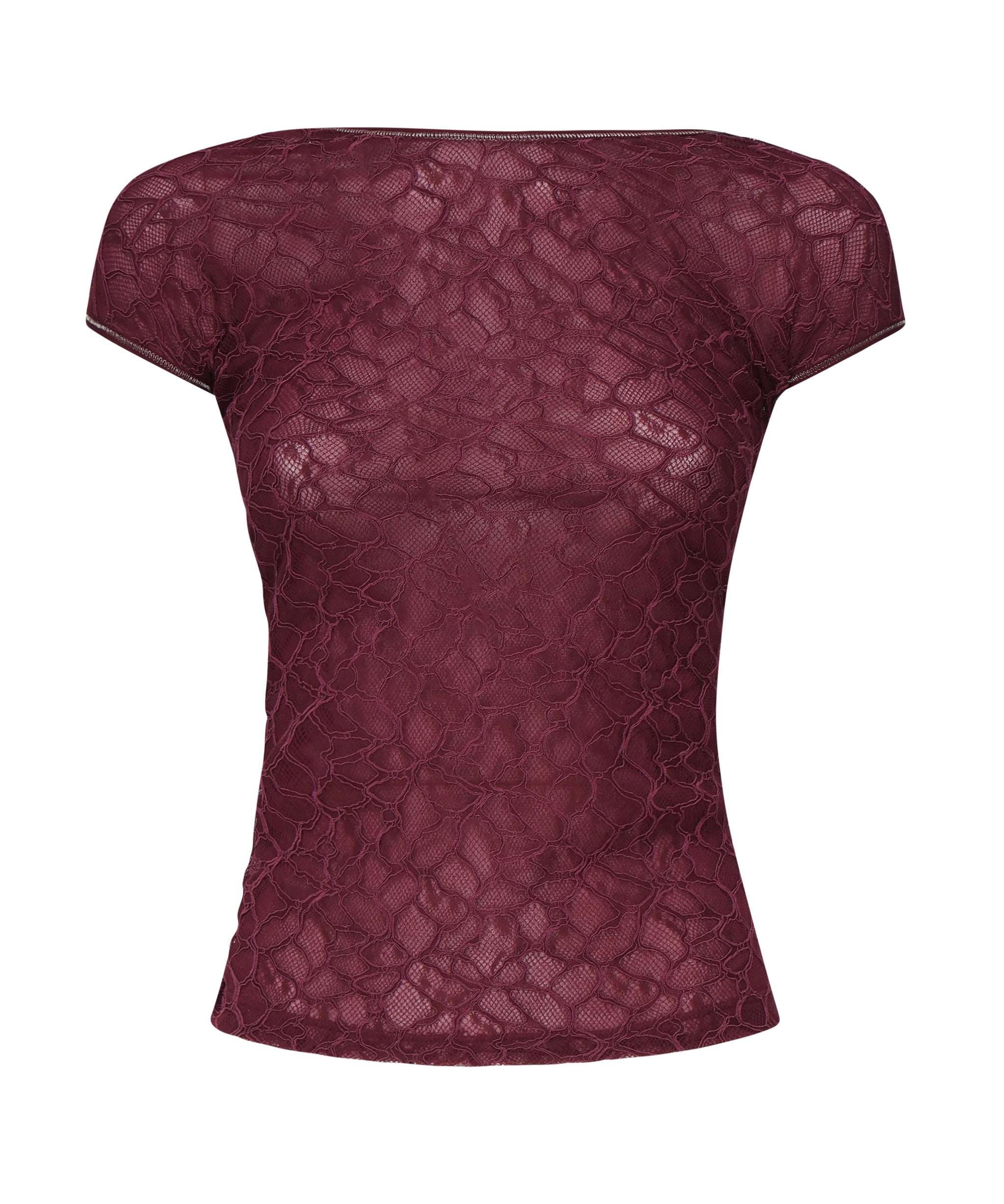 Maglia aderente in pizzo 105228 A2M5R62 PINKO 