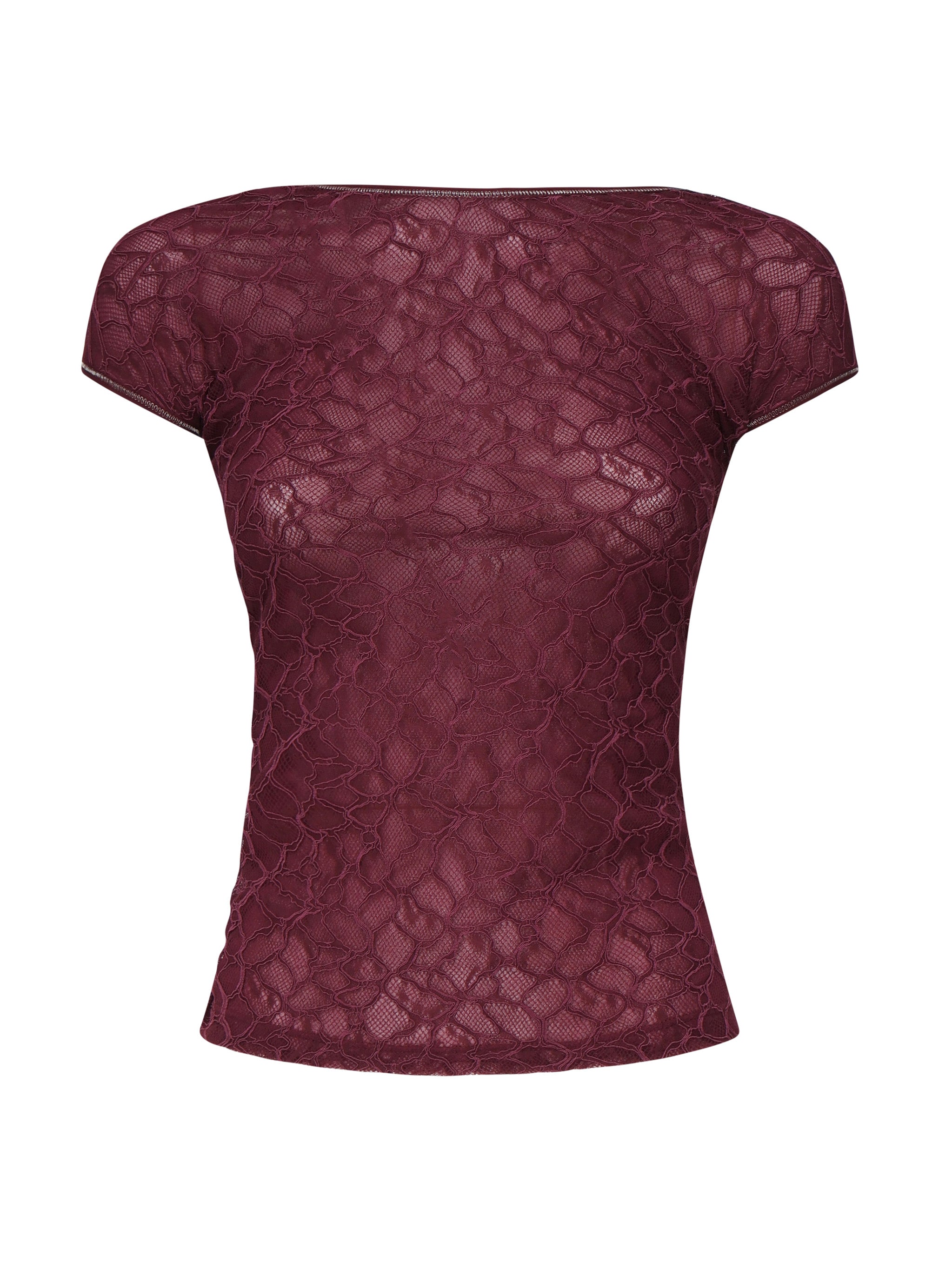 Maglia aderente in pizzo 105228 A2M5R62 PINKO 