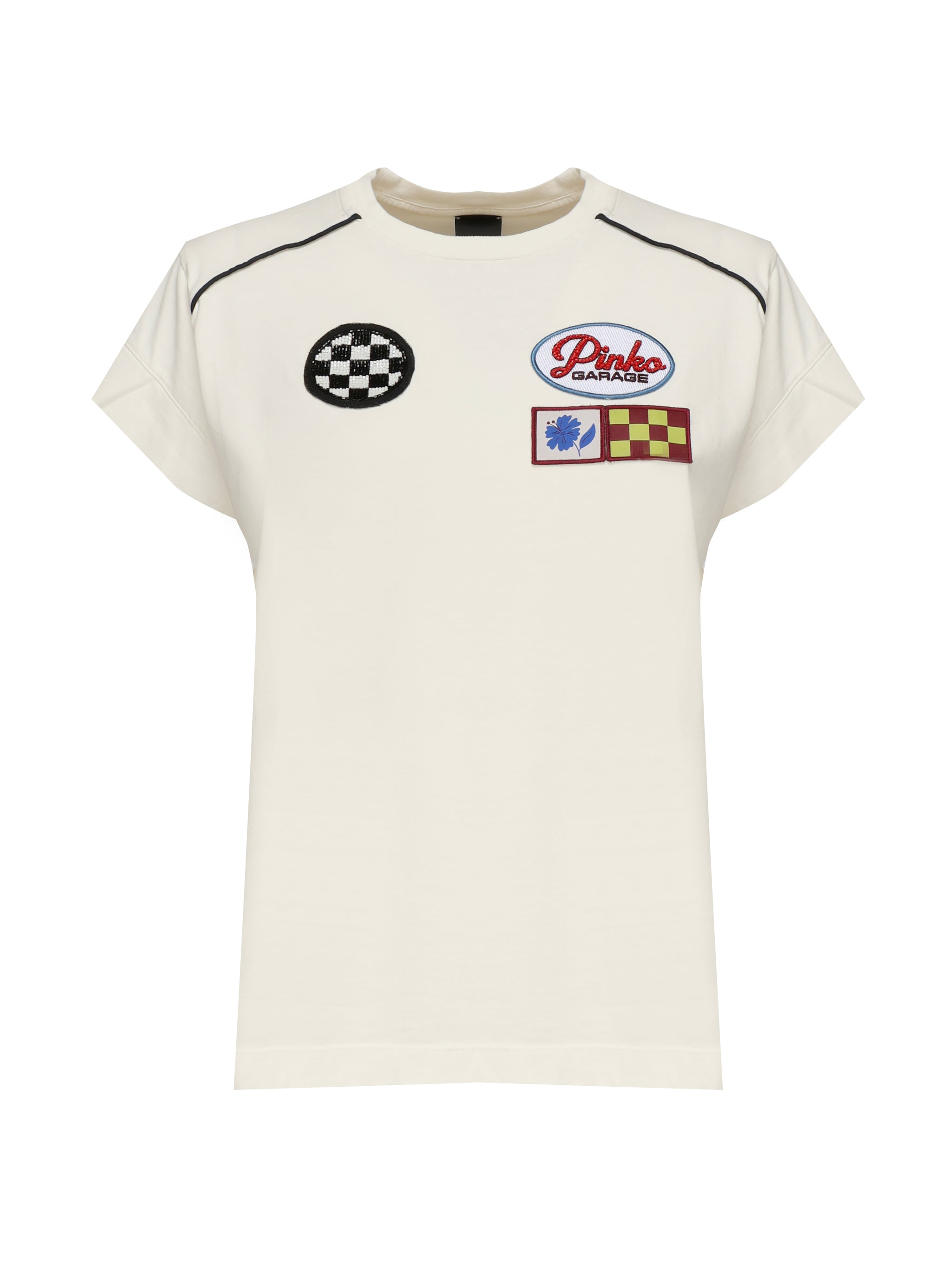 T-shirt racing in cotone 105270 A2MEZ05 PINKO 