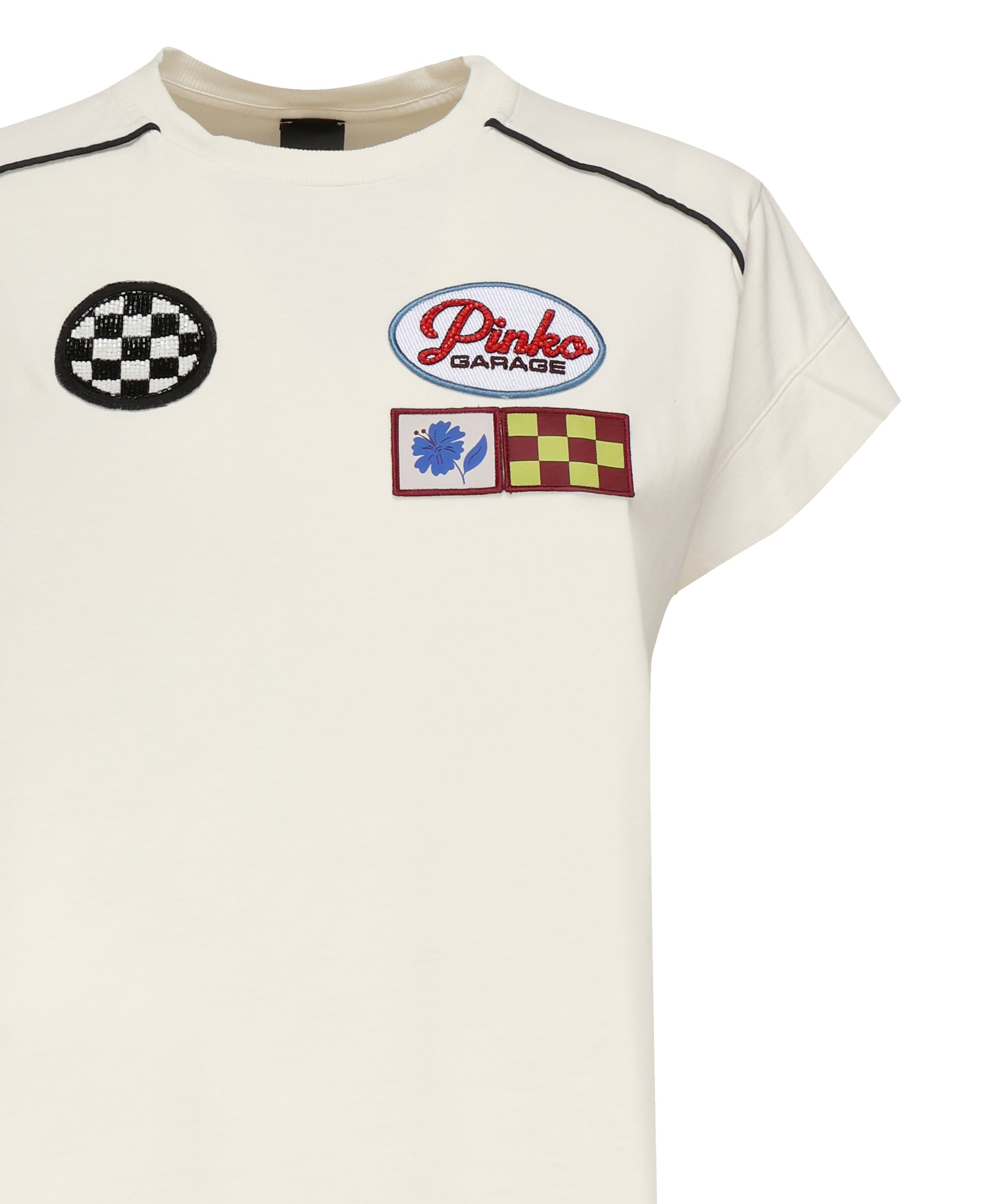 T-shirt racing in cotone 105270 A2MEZ05 PINKO 