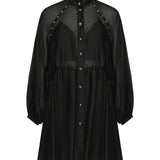 Mini abito in cotone e seta<BR/> 105278 A2M7Z99 PINKO 