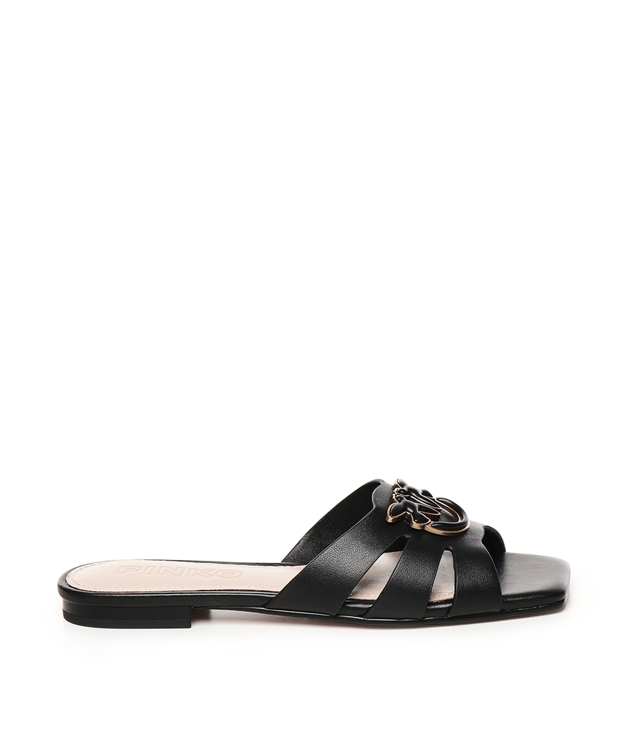 Ciabattine in nappa con logo uccellini SD0313 P003Z99 PINKO 