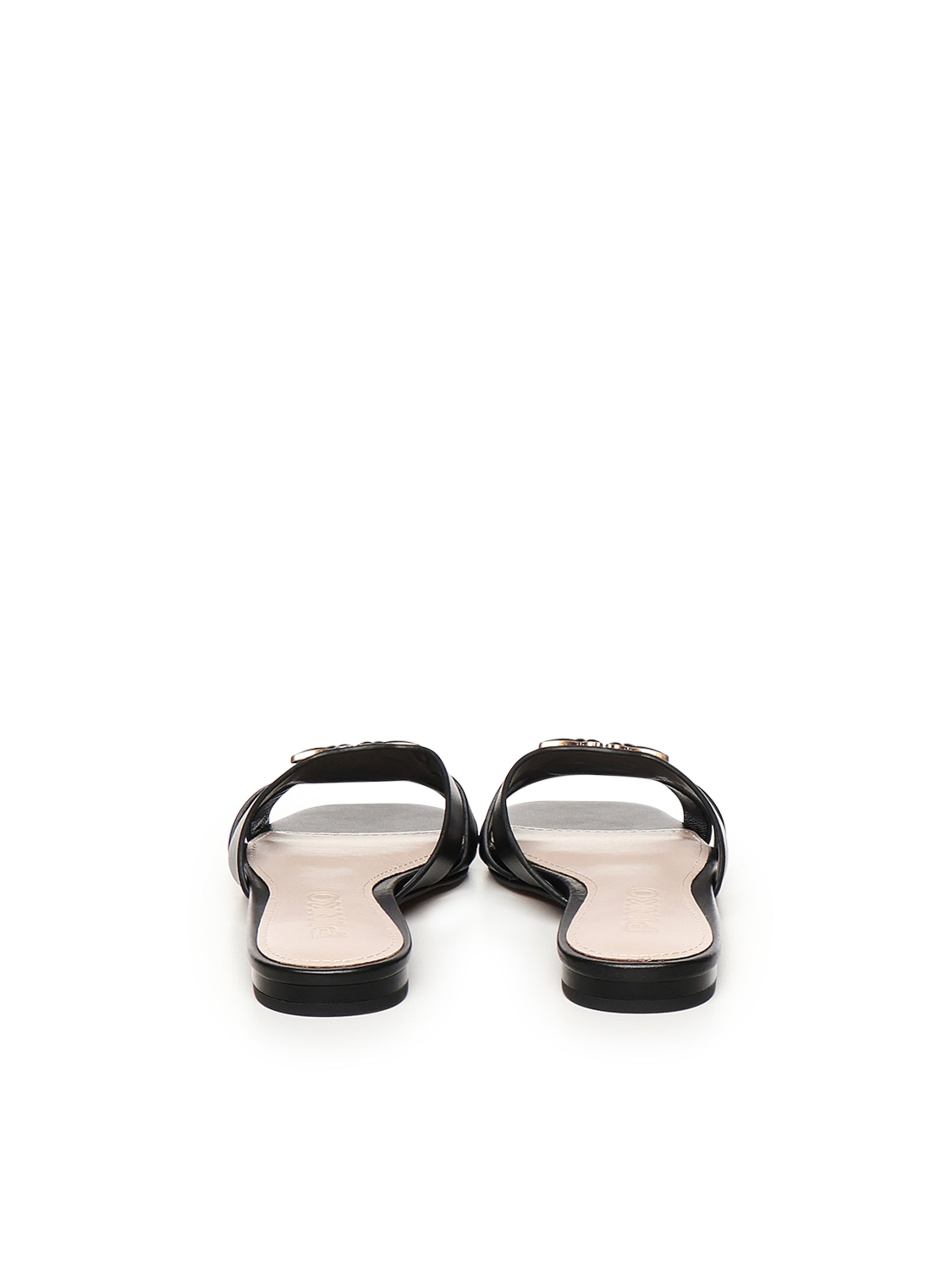 Ciabattine in nappa con logo uccellini SD0313 P003Z99 PINKO 