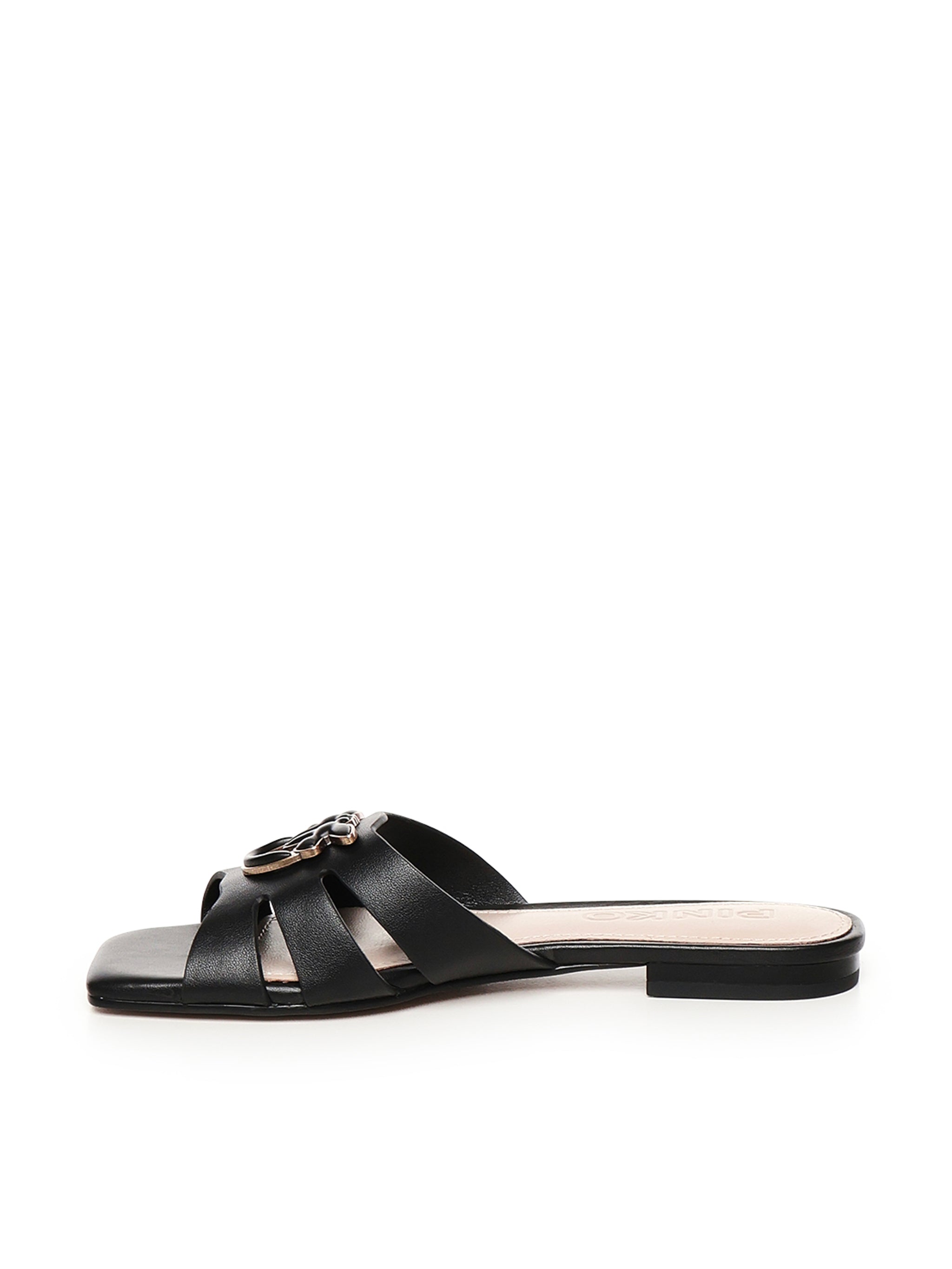 Ciabattine in nappa con logo uccellini SD0313 P003Z99 PINKO 