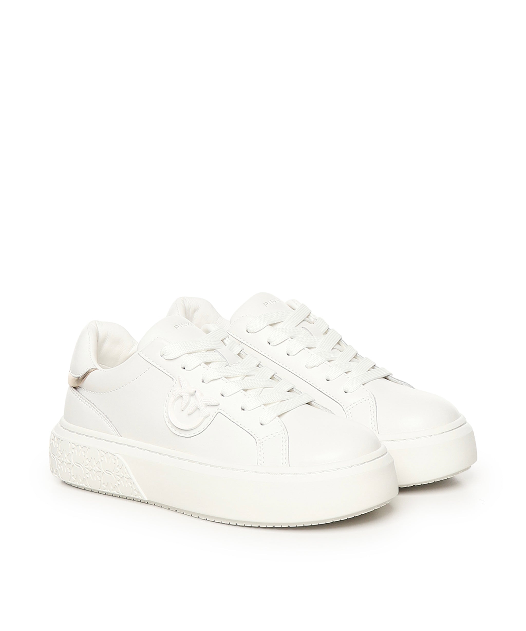 Scarpe da tennis in pelle con suola platform SS0071 P001Z12 PINKO 