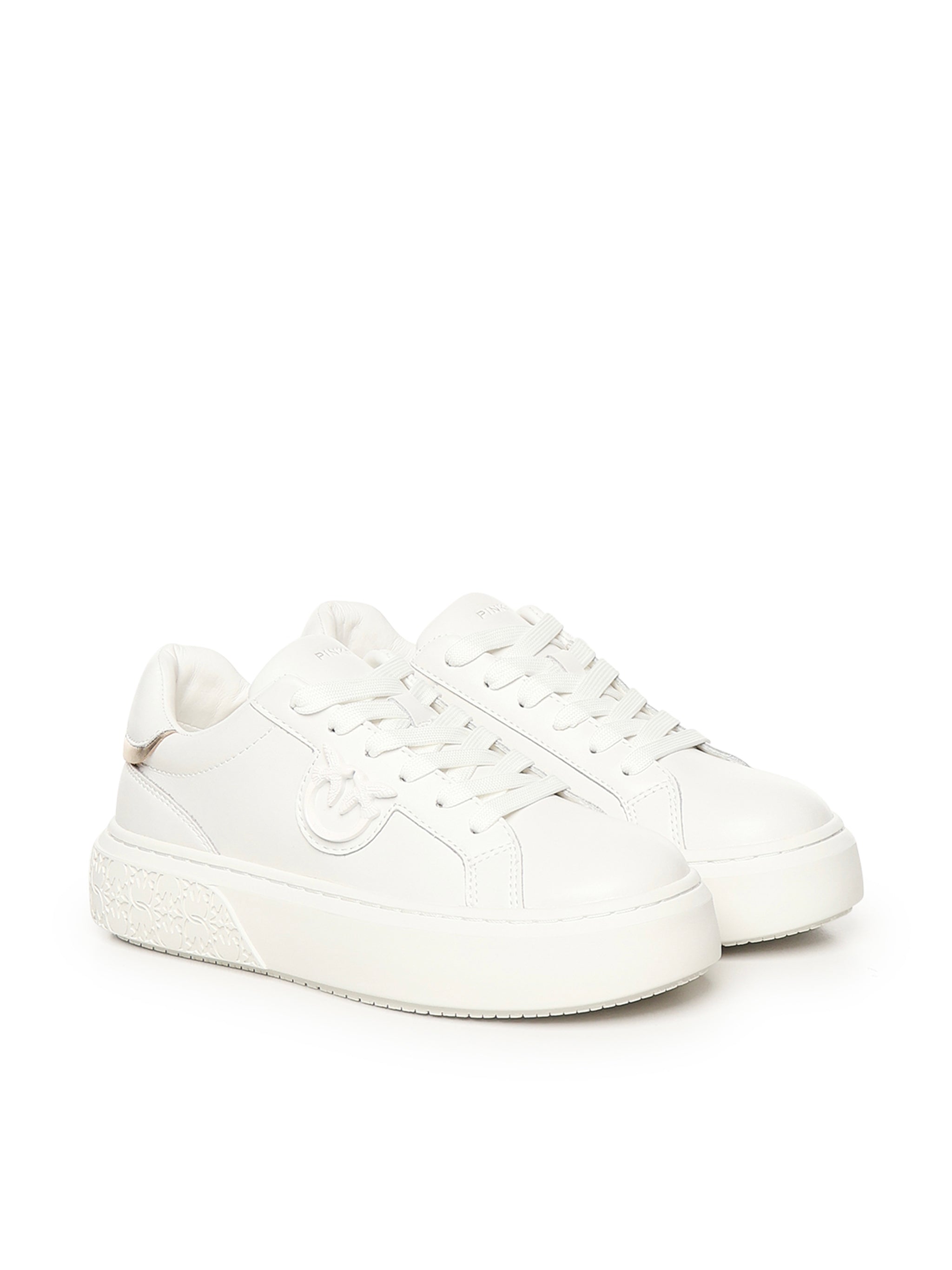Scarpe da tennis in pelle con suola platform SS0071 P001Z12 PINKO 