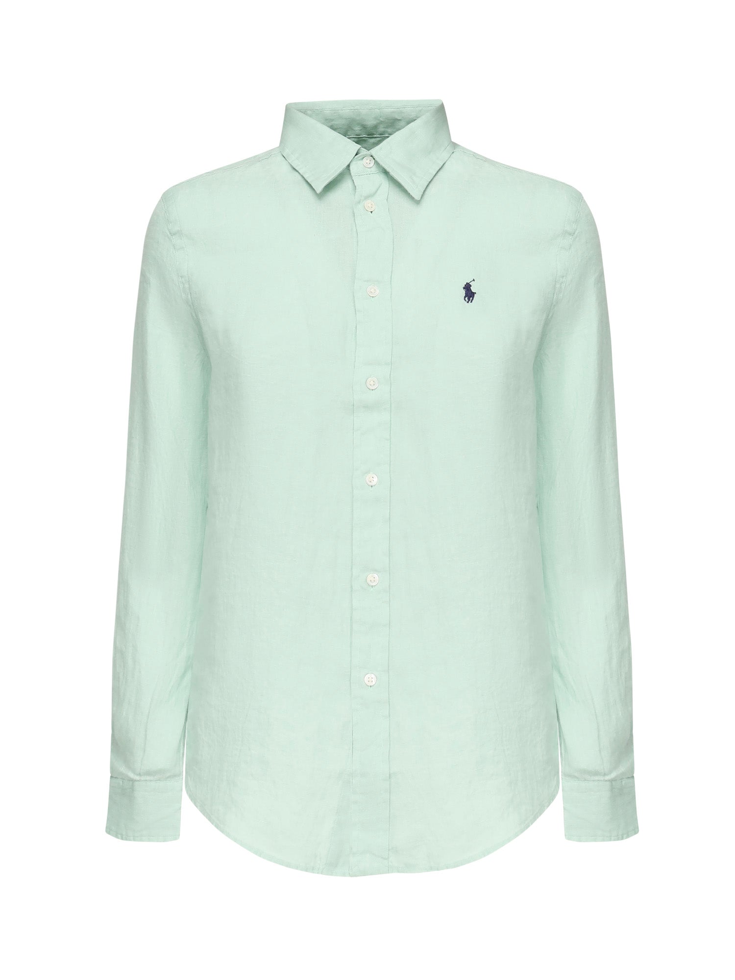 Camicia in lino con logo<BR/> 211970730013  POLO RALPH LAUREN 