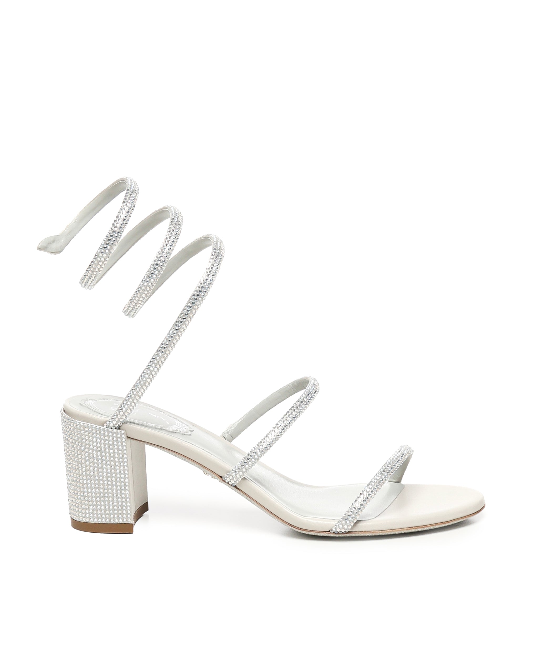 Sandali Cleo in raso con cristalli<BR/> C12037 060R001X623 RENÉ CAOVILLA 