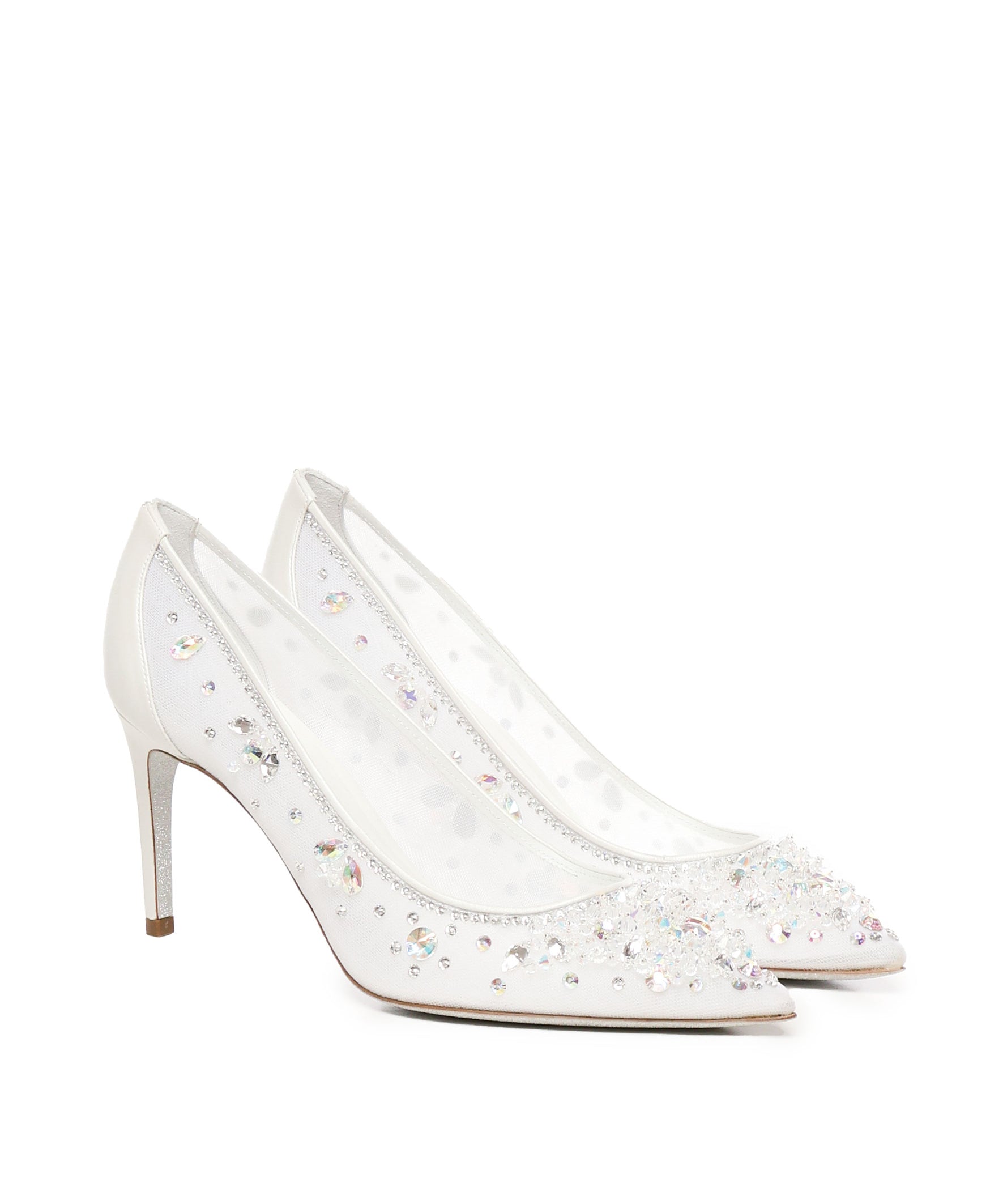 Scarpe con tacco di Cenerentola da 75 mm C12292 080CRINV155 RENÉ CAOVILLA 