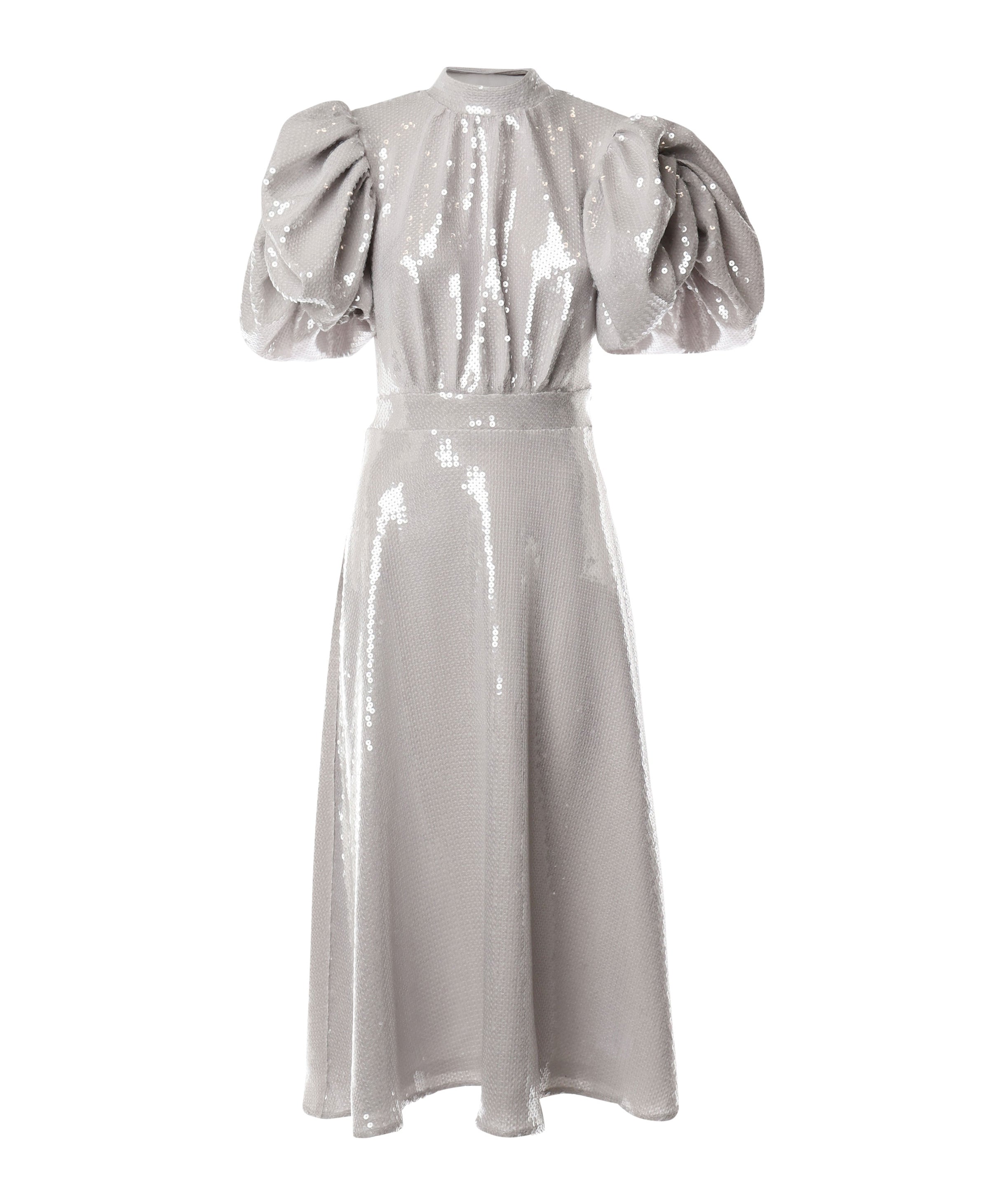 Abito midi a palloncino con paillettes 113871 039 ROTATE 