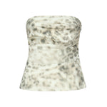 Top in denim con stampa 114504 2930 ROTATE 