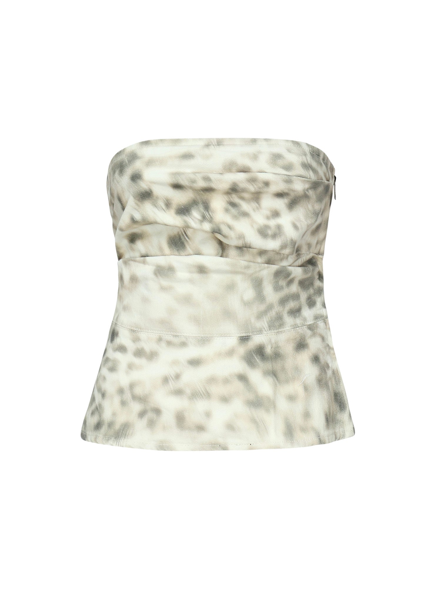 Top in denim con stampa 114504 2930 ROTATE 