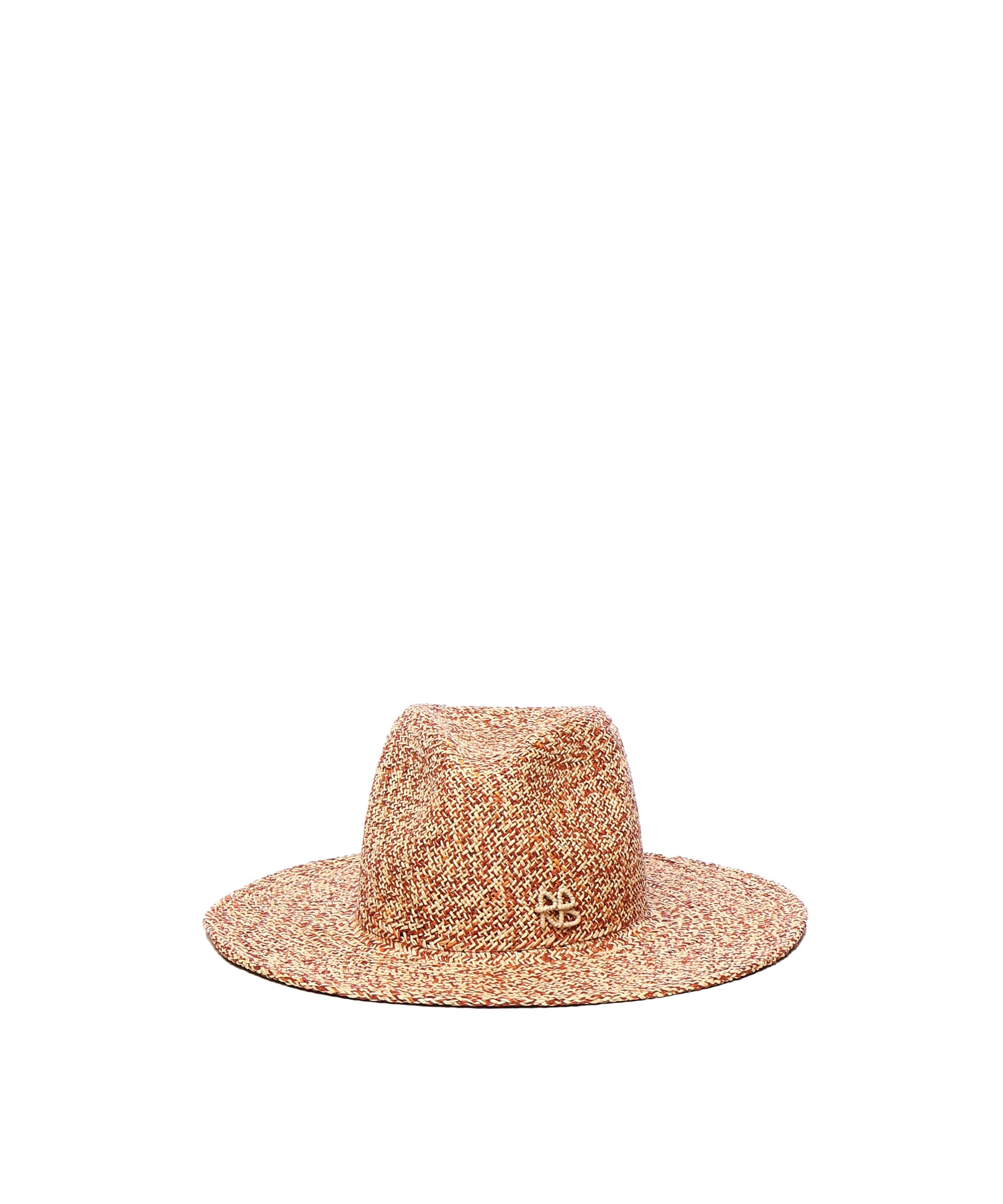 Fedora in paglia con logo FDR036067PS25 STR-9P-MICSRBBEIGE RED RUSLAN BAGINSKIY 