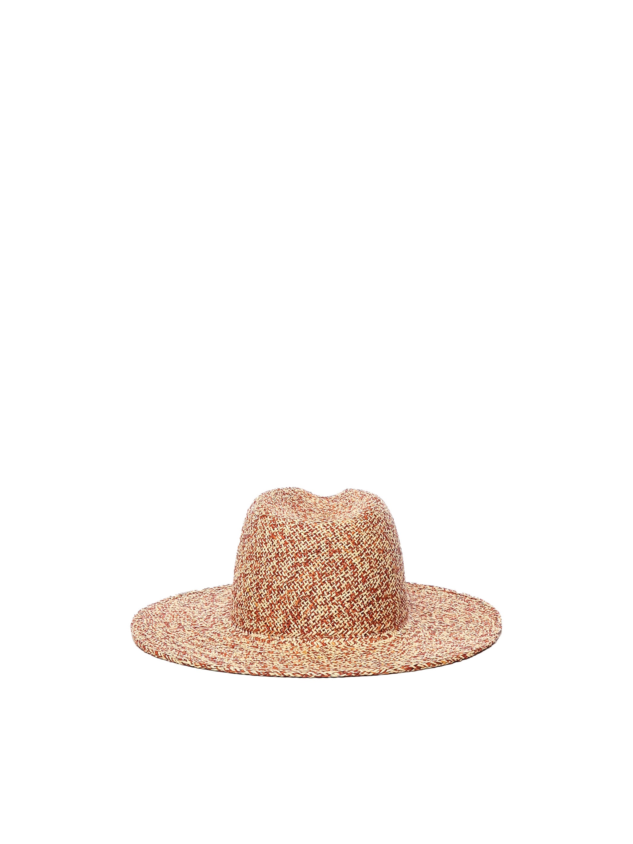 Fedora in paglia con logo FDR036067PS25 STR-9P-MICSRBBEIGE RED RUSLAN BAGINSKIY 