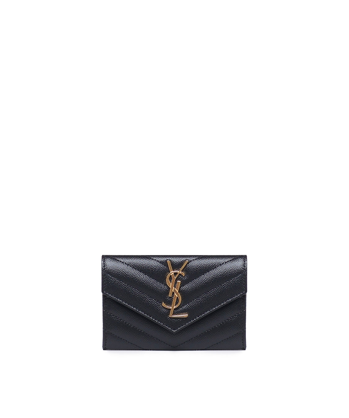 Portafogli envelope in grain de poudre 414404 BOW011000 SAINT LAURENT 