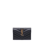 Portafogli envelope in grain de poudre 414404 BOW011000 SAINT LAURENT 
