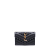 Portafogli envelope in grain de poudre 414404 BOW011000 SAINT LAURENT 