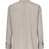 Camicia in cotone a righe e voile di seta 813932 Y2L951583 SAINT LAURENT 