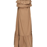 Abito arricciato in serge di cotone 818380 YZ9AN2560 SAINT LAURENT 