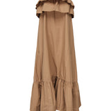 Abito arricciato in serge di cotone 818380 YZ9AN2560 SAINT LAURENT 