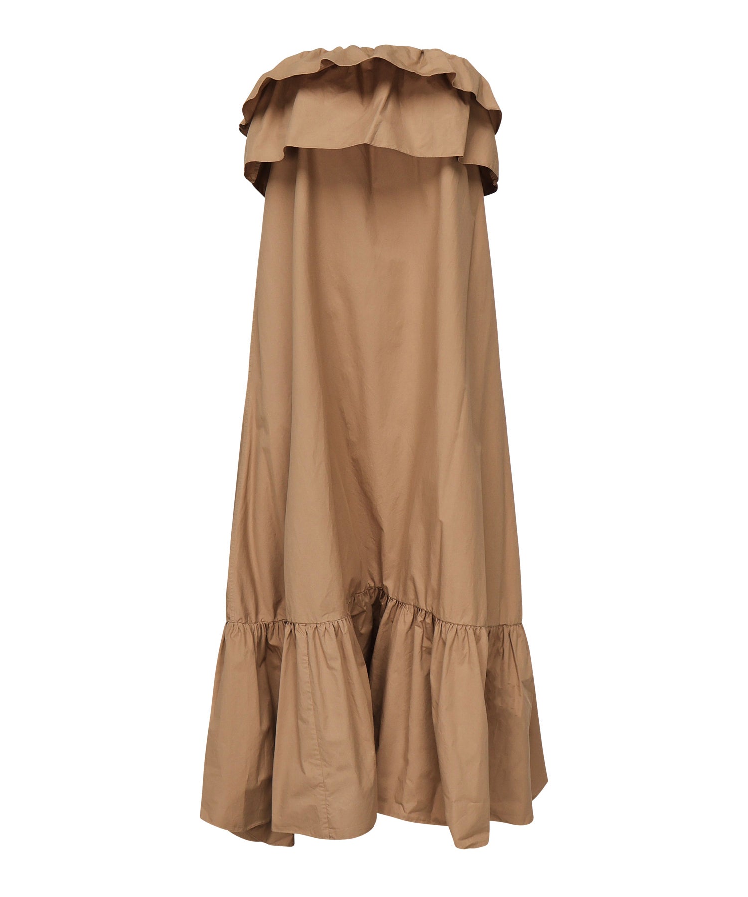 Abito arricciato in serge di cotone 818380 YZ9AN2560 SAINT LAURENT 