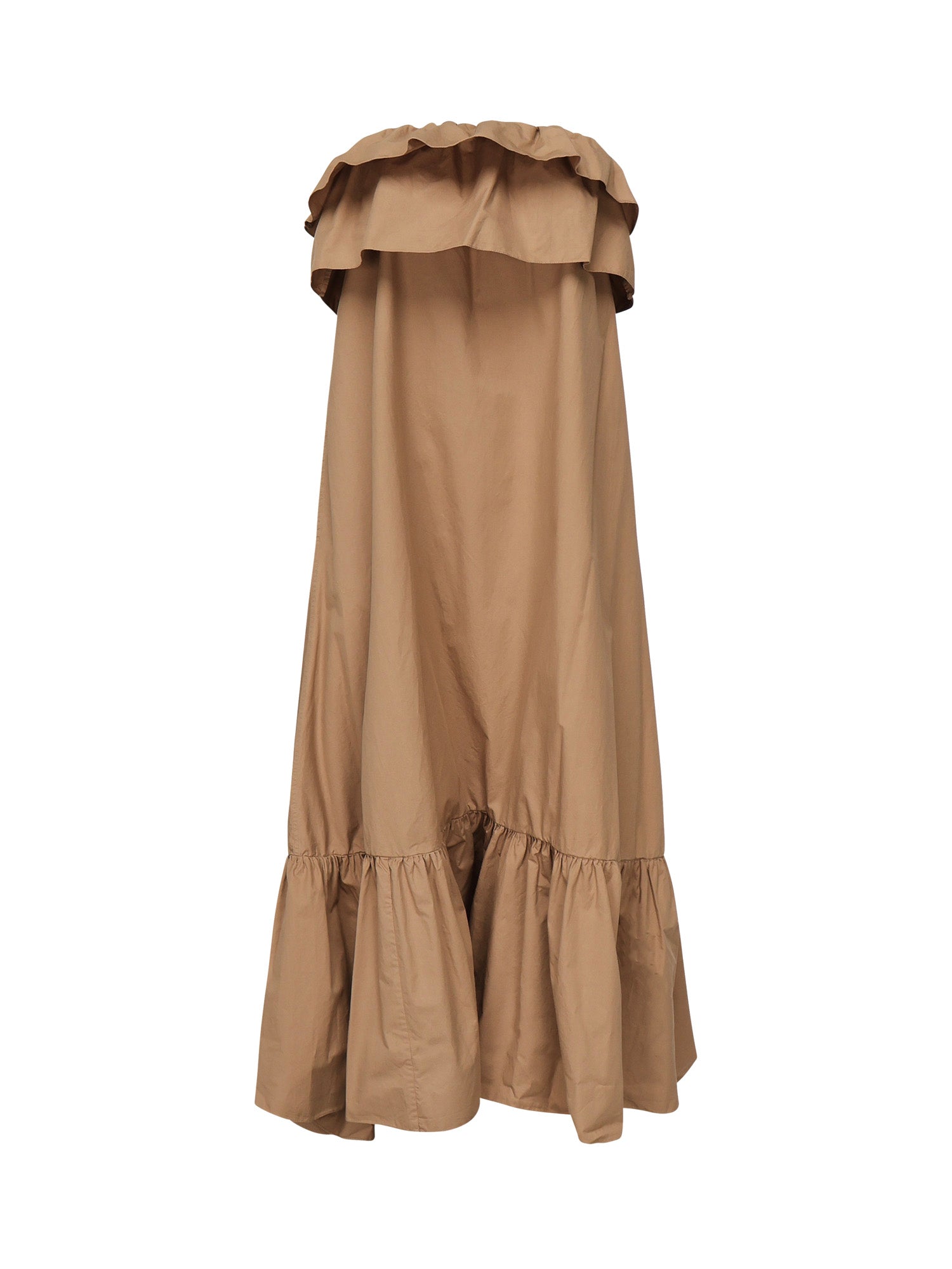 Abito arricciato in serge di cotone 818380 YZ9AN2560 SAINT LAURENT 