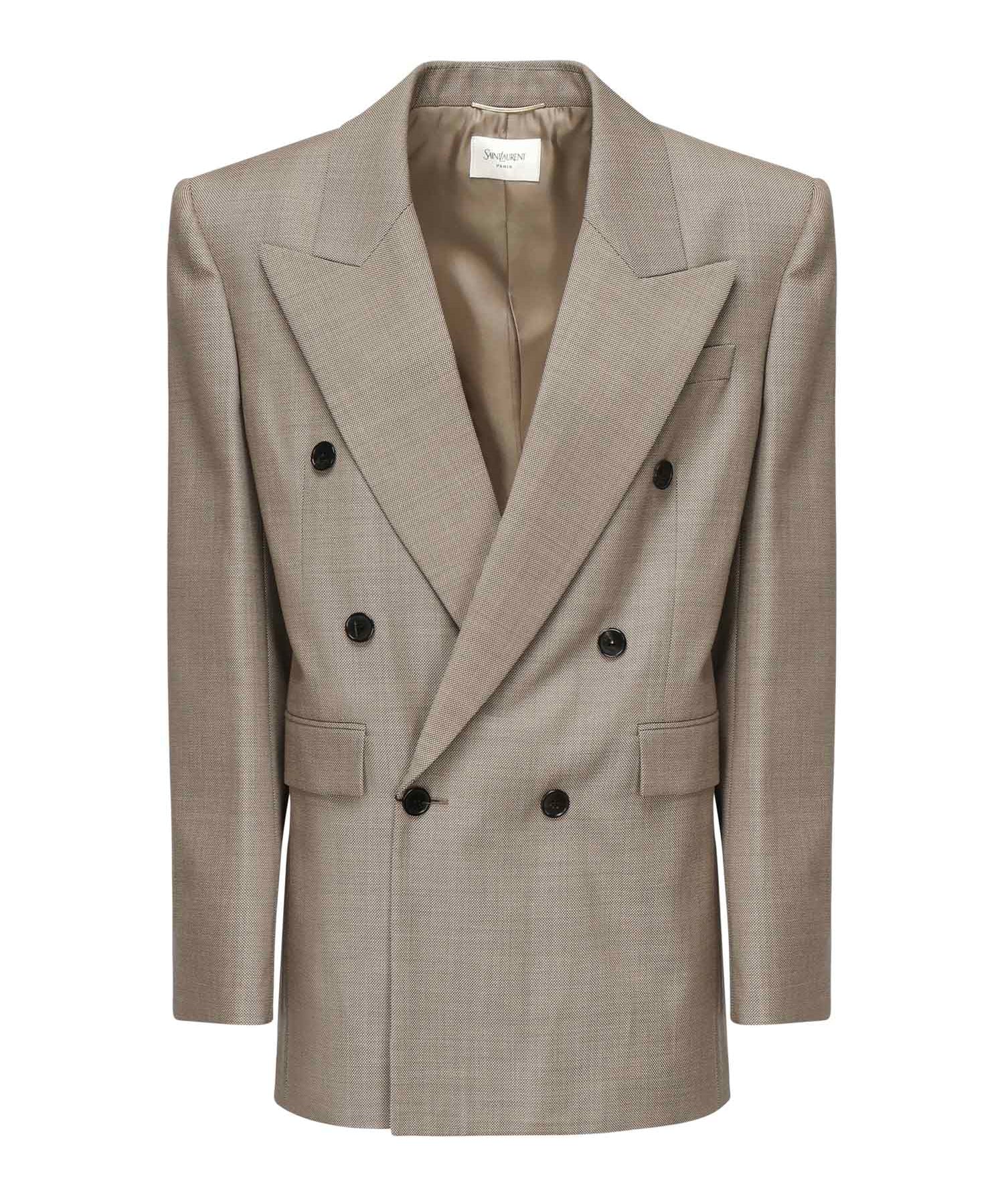 Giacca doppiopetto in lana 821942 Y1I251506 SAINT LAURENT 